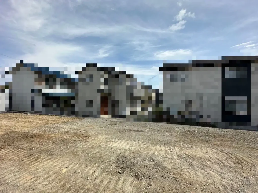 軽量鉄骨造二階建の解体完了。姫路市
